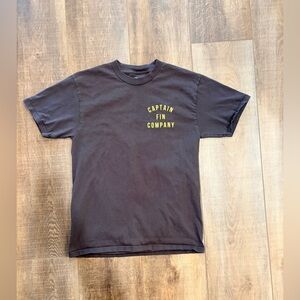 Captain Fin Company Black Short Sleeve Logo Tee